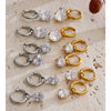 Stainless Steel Charm Cubic Zirconia Drop Daily Bling Earrings for Women Jewelry - Image 2