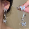 Leaves Long Tassel Earrings for Women Full Rhinestone Zircon Dangle Earring Party Wedding Jewelry Gifts - Image 11