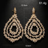 Stonefans Elegant Jewelry Exaggerated Layered Earrings Hanging Prom for Women 2024 New Show Oversize Rhinestone Earrings