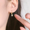 Water Droplet Zircon Hoop Earrings for Women Elegant White CZ Dangle Earrings Huggies Jewelry Gifts - Image 3