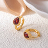 316L Stainless Steel Heart Water Drop Square Zircon Hoop Earrings For Women Men Personality Design Jewelry Gifts - Image 5