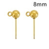 20pcs Pvd Stainless Steel Stud Earrings Post Pins With Loop 4 5 6 8 mm Earring Backs Making For Jewelry - Image 15