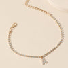 Creative Initial Letter Alphabet Pendant Rhinestone Shiny Beach Anklet Chain Foot Jewelry Ankle Bracelets for Women Boho - Image 4