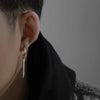 Silver Color Personality Long Pendant Earring Men Women Earrings Square Stick Earrings Cool Statement Earring - Image 3