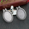 18x25mm 5pcs Antique Silver Bronze Plated Mixed Styles Oval Adjustable Ring Settings Blank/Base - Image 35