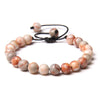 8MM Stone Bead Braid Bracelets Minimalist Carnelian Agates Jades Gem Woven Bangle Jewelry Gift For Women Men - Image 22