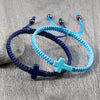 Stone Crucifix Braided Bracelet Adjustable Rope Handmade Bracelets Bangles Charm Cross Men Women Jewelry Gifts - Image 1
