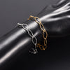 Geometric Stainless Steel Figaro Bracelet Link Oval Hand Chain for Women Men Rhombus Wristband Bangle Anklets Metal Jewelry Gift - Image 5
