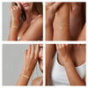 3pcs Gold Plated Stainless Bracelet Sets for Women Girls Snake Chain Cuban Link Cuff Bangle Stackable Bracelets - Image 2
