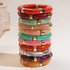 Multi-style Leopard Print Bamboo Tube Acrylic Stretchy Bracelets for Women Men Retro Resin Beaded Bangles Stack Jewelry Gift K1 - Image 2