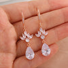 Elegant Marquise Zircon Dangle Earrings For Women Clear Teardrop CZ Crystal Hook Earrings Bridal Wedding Banquet Party Jew - Image 2