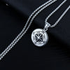 Hip Hop men's Necklace Viking Compass Pendant Retro Silver Color Stainless Steel Chain Punk Style Jewelry Gift - Image 3