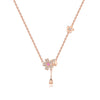 Silver Two-Way Inlaid Stone Four-Leaf Clover Heart Necklace For Women Elegant Party Jewelry Female Pendant Gifts - Image 14