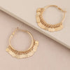 golden sequins metal tassel hoop earrings temperament earrings for women jewelry gift - Image 4