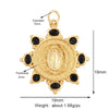 Shell Gold Inlaid Zirconia Charm Geometry Pendant,Holy Religious Jesus Virgin Mary Jewelry Necklace Accessories Supplies - Image 4