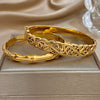 Retro Carved Hollow Pattern Women's Bracelet Smooth-surface Bamboo Joint Cuff Bangle Personality Stainless Steel Jewelry - Image 4