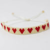 Adjustable Multicolor Heart Bead Bracelet with Woven Pattern - Image 20