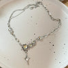 Korean Crystal Opal Moonstone Necklaces for Women Layered Zircon Star Choker Collar Y2K Aesthetic Egirl Necklace Jewelry - Image 7