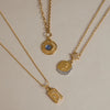 Gold Pvd Plated Stainless Steel Necklace For Women Star Sun Moon Zircon Pendant Necklace Jewelry - Image 5