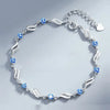 Silver Heart Shaped Bracelet For Women Retro Korean Versatile Pink Crystal Charm Bracelets Party Jewelry - Image 7