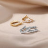 Cubic Zirconic U Shape Earrings for Women Stainelss Steel Earrings Piercing Earring Jewelry Gift - Image 3