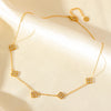 316L Stainless Steel Clover Flower Zircon Necklace For Women Clavicle Neck Chain Jewelry Gift - Image 5