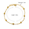 Stainless Steel Anklets for Women Gold Color Beads Chain Anklet Bracelet Summer Beach Foot Jewelry Item - Image 6