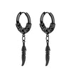 1 Pairs Punk Stainless Steel Stud Earrings Black Earrings Set For Men Women Vintage Hip Hop Piercing Ear Jewelry Accessories - Image 7