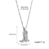 Stainless Steel Gold-Plated Zirconium Inlaid Denim Boots, Star Pendant Necklace, Vintage Art Neutral Personality Necklace, T - Image 11