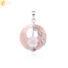 Jade Necklace Stones Pendant Flower Leaf Amethyst Rose Pink Quartz Black Onyx Crystal Donut Necklaces Jewelry - Image 30