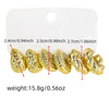 Vintage Ccb Drop Sphere Hoop Earrings Set Irregular Twist C Shape Women Accessories - Image 4