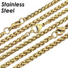 10 Pieces Wheat Necklace Gold Color Stainless Steel Wheat Chain Necklace for Men or Women Jewelry - Image 1