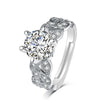 Adjustable Solitaire Rings for Women Bridal Classic Silver Color +Cubic Zirconia Wedding Engagement Marriage Ring Jewelry - Image 8