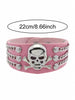 1 Punk Pink Skull Rivet Creative Bracelet Bracelet, Suitable For Women's Daily Holiday Parties And Halloween Wear - Image 6