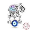 Charms Beads Pendant Silver Vintage Pattern Elephant Charms Fit Bracelet Pendant Women Jewelry Gifts - Image 19