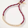 gold-plated brass crystal rope bracelet Bohemian women's colorful adjustable rope bracelet jewelry gift - Image 5