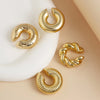 4pcs C Shaped Acrylic Ear Clip for Women Simple Gold Silver Color No Pierced Round Earrings Punk Female Jewelry - Image 3