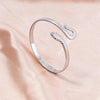 Metal Silver Color Heart Animal Snake Hand Hug Flower Leaf Bangles Bracelets For Women Girl Jewelry Stainless Steel Bangle Gift - Image 2