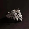 Retro Angel Wings Ring For Women Silver Color Punk Gothic Adjustable Open Ring Jewelry Unisex Accessories Gifts - Image 2
