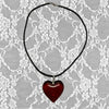 Big Red Glass Heart Pendant Black String Necklace For Women Pink Green Red AB Purple Crystal Stone Lovely Y2K Pendant Jewelry - Image 9