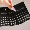Twelve-Pair Round Stone Stud Earrings Set in Silver-Tone - Image 2