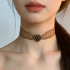 Gothic Vintage Sun Pendant Chain Black Lace Multi Layer Choker Necklace For Women Egirl Charm Halloween Jewelry Accessories Gift - Image 18