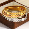 Oval Geometric Charm Stainless Steel Bangles Bracelets for Women Unique Design Hollow Gold Color Wrist Jewelry - Image 6