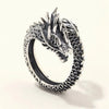 Retro Thai Silver Jewelry Domineering Dragon Silver Personality Zodiac Creative Opening Rings - Image 1
