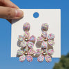 Bohemia Sweet Colorful Raffia Layered Flower Earrings for Women Girls Summer Handmade Rattan Knit Drop Earrings Holiday Jewelry - Image 12