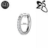 ZS Titanium 1 PC 18G Hoop Earrings Women Men Zircon Round Earrings D Shape 3 Colors Helix Cartilage Piercings Jewelry - Image 8