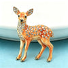 Cute Sika Deer Brooches For Women Unisex 2-color Rhinestone Animal Christmas Party Causal Brooch Pins Year Gifts - Image 5