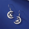 Moon Star Cat Earrings for Women Stainless Steel Animal Drop Earring Girls Lovely Kitten Jewelry Birthday Gifts - Image 5