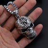 Vintage Hip Hop Evil Skull Necklace Metal Skull Pendant Collar Gothic Skull Chain Skull Men and Women Punk Style Jewelry - Image 2