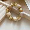 Hyperbole Double Color Square Acrylic Irregular Metallic Beads Beaded Necklace for Women Gold Plated Alloy Strand Chokers - Image 9